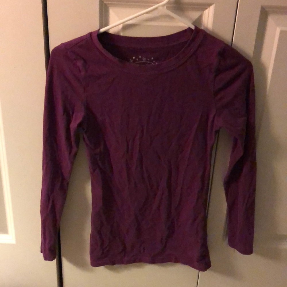 Purple long sleeve shirt